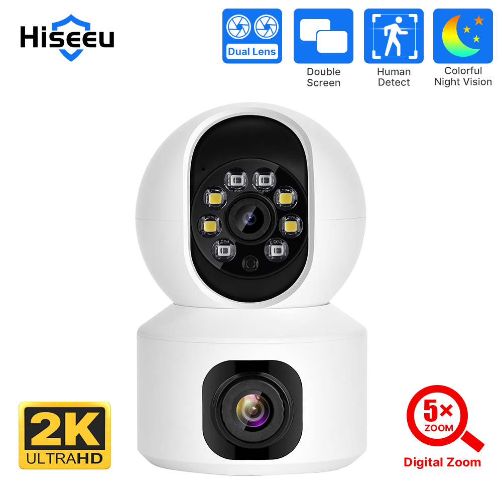 Home Security Lidar - กล้องวงจรปิด Hiseeu 2K 4MP PTZ IP