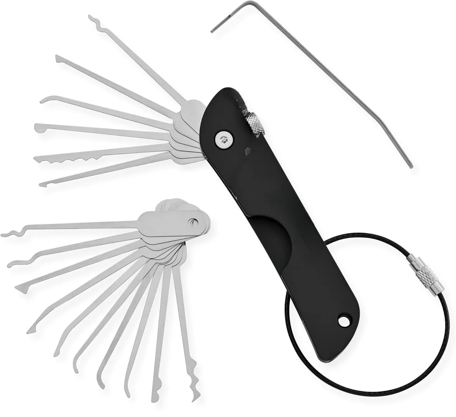 Lock Picking Set - ชุดอุปกรณ์เปิดล็อคขนาดกะทัดรัด 21 ชิ้น ทนสนิม อเนกประสงค์ สำหรับเปิดประตู