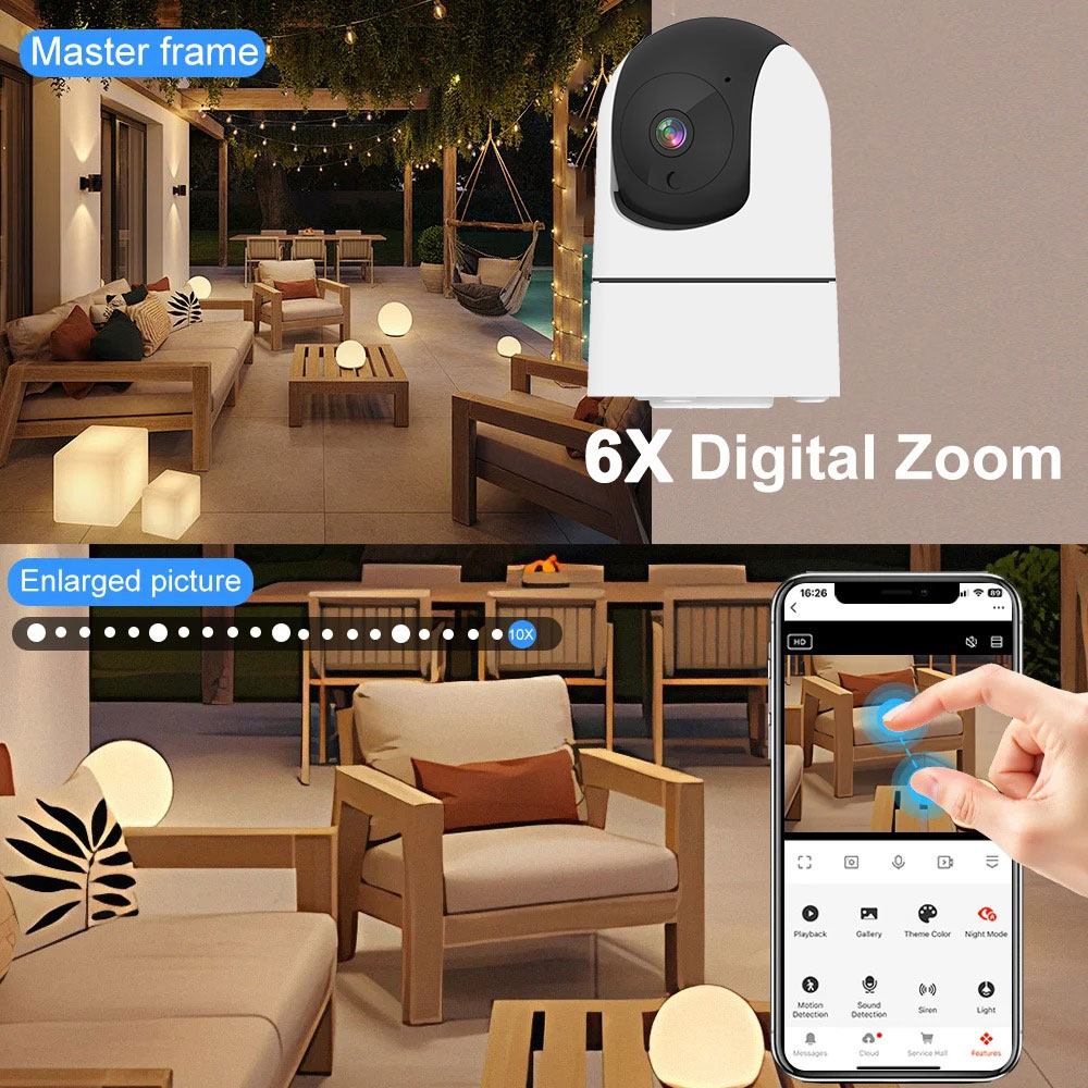Home Security Google Camera - กล้อง WiFi 6MP Tuya Smart Home