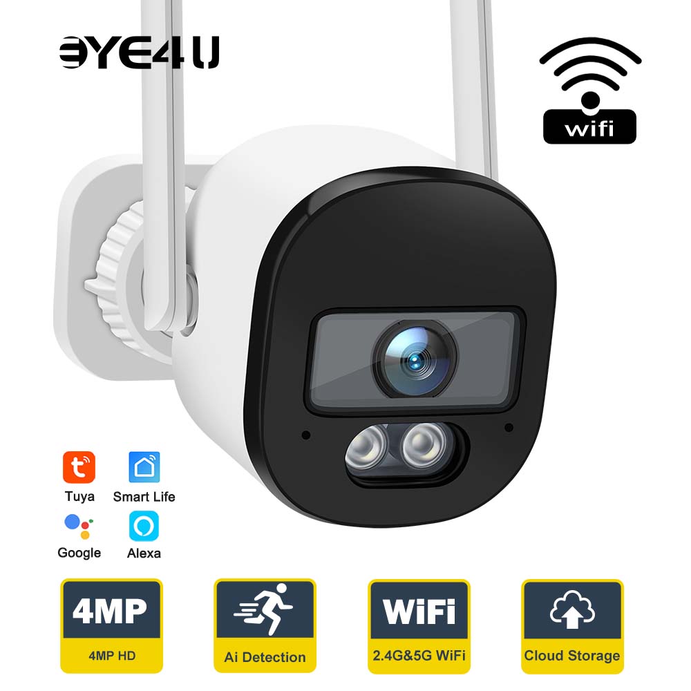 Home Security Google Camera - กล้องวงจรปิด4MP bullet Tuya 2.4G/5G WiFi 2K