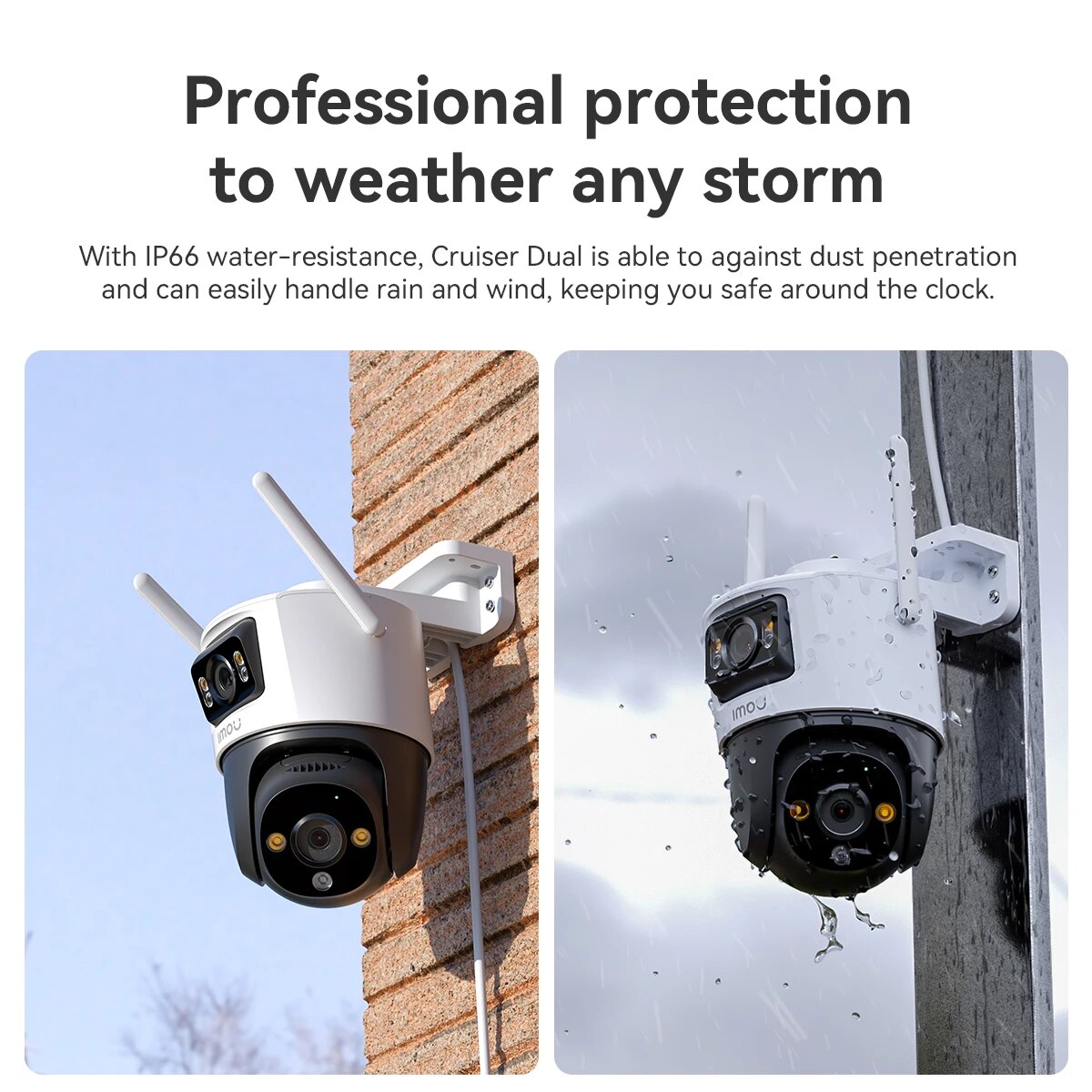 Home Security Brand - กล้องรักษาความปลอดภัย IMOU Outdoor PT - เลนส์คู่