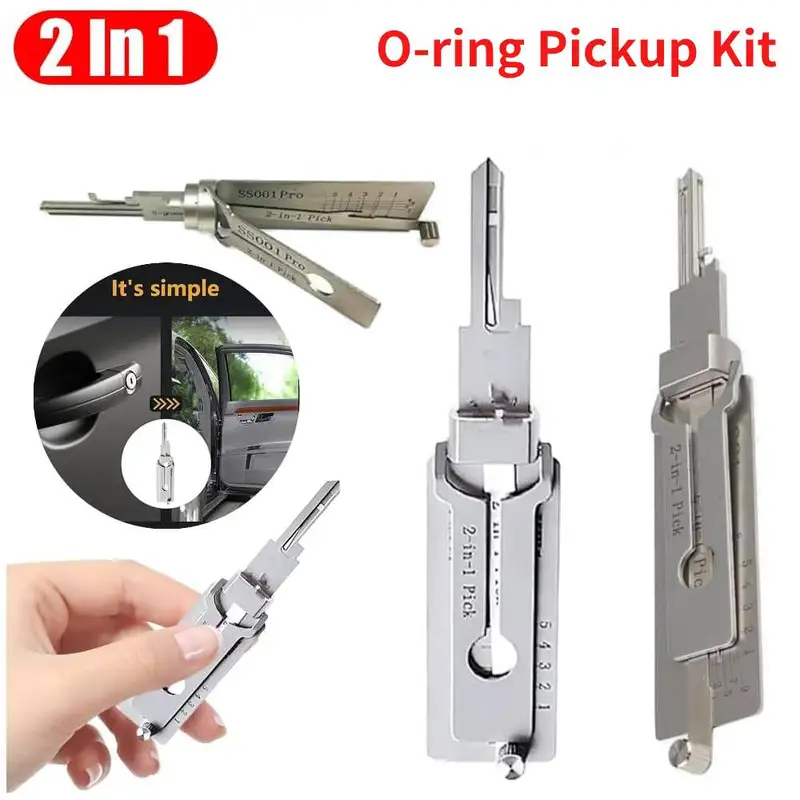 Lock Picking Set - ชุดถอดรหัสกุญแจสแตนเลส SS001 Pro 2 in 1