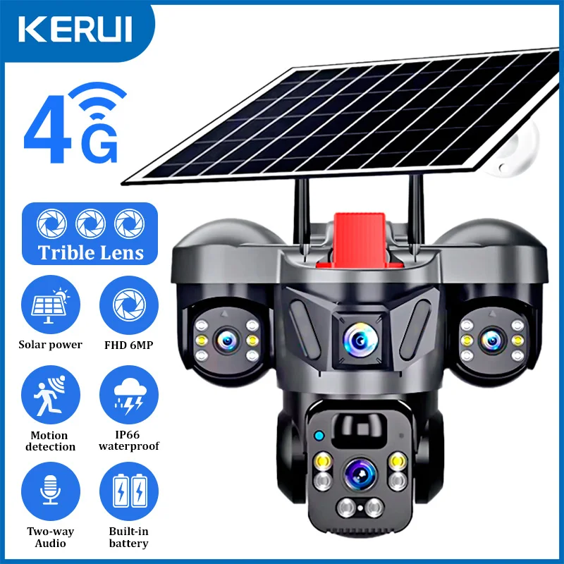 Home Security Brand - กล้องวงจรปิด KERUI Outdoor PTZ 6MP 4G