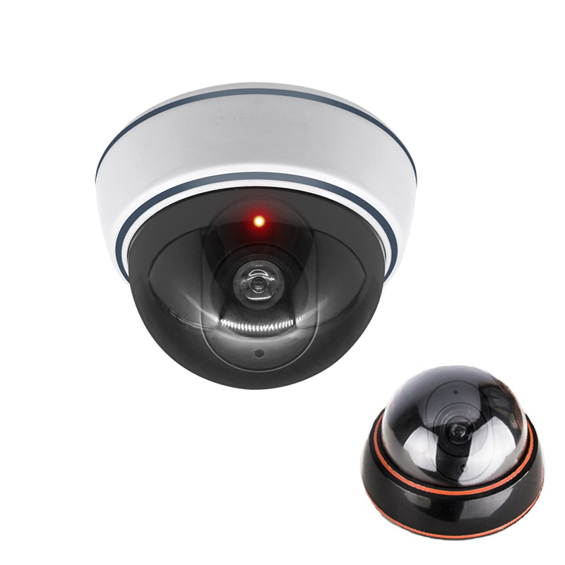 Home Security Brand - สร้างสรรค์สีดำ/สีขาวปลอมกล้องโดมจำลองแฟลช Led Dummy กล้องวงจรปิดกล้องวงจรปิดสำนักงานบ้านเสริมความปลอดภัยระบบ