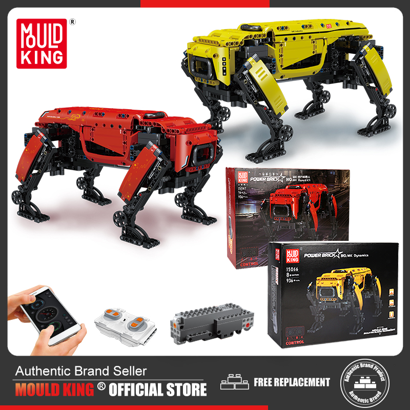 Home Security Robot Dog - Mold King 15066/15075หุ่นยนต์ของเล่นสำหรับสุนัขอ๊อฟฟอร์ดด็อกโมเดลของเล่นตัวต่อบล็อกตัวต่อสำหรับเด็ก