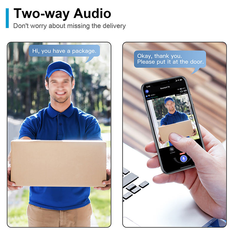 WiFi Smart Video Doorbell กล้อ - Home Security Lidar บทวิจารณ์และราคา