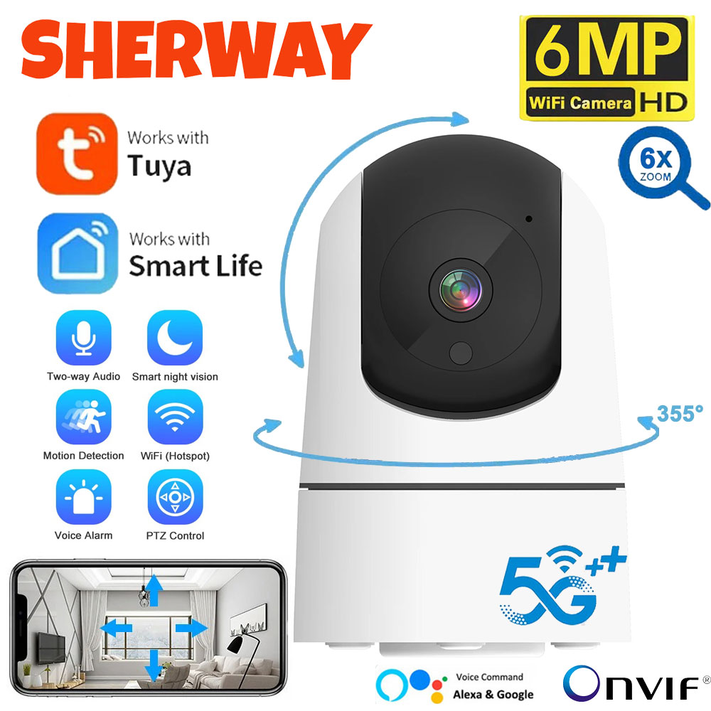 กล้อง WiFi 6MP Tuya Smart Home - Home Security Google Camera บทวิจารณ์และราคา