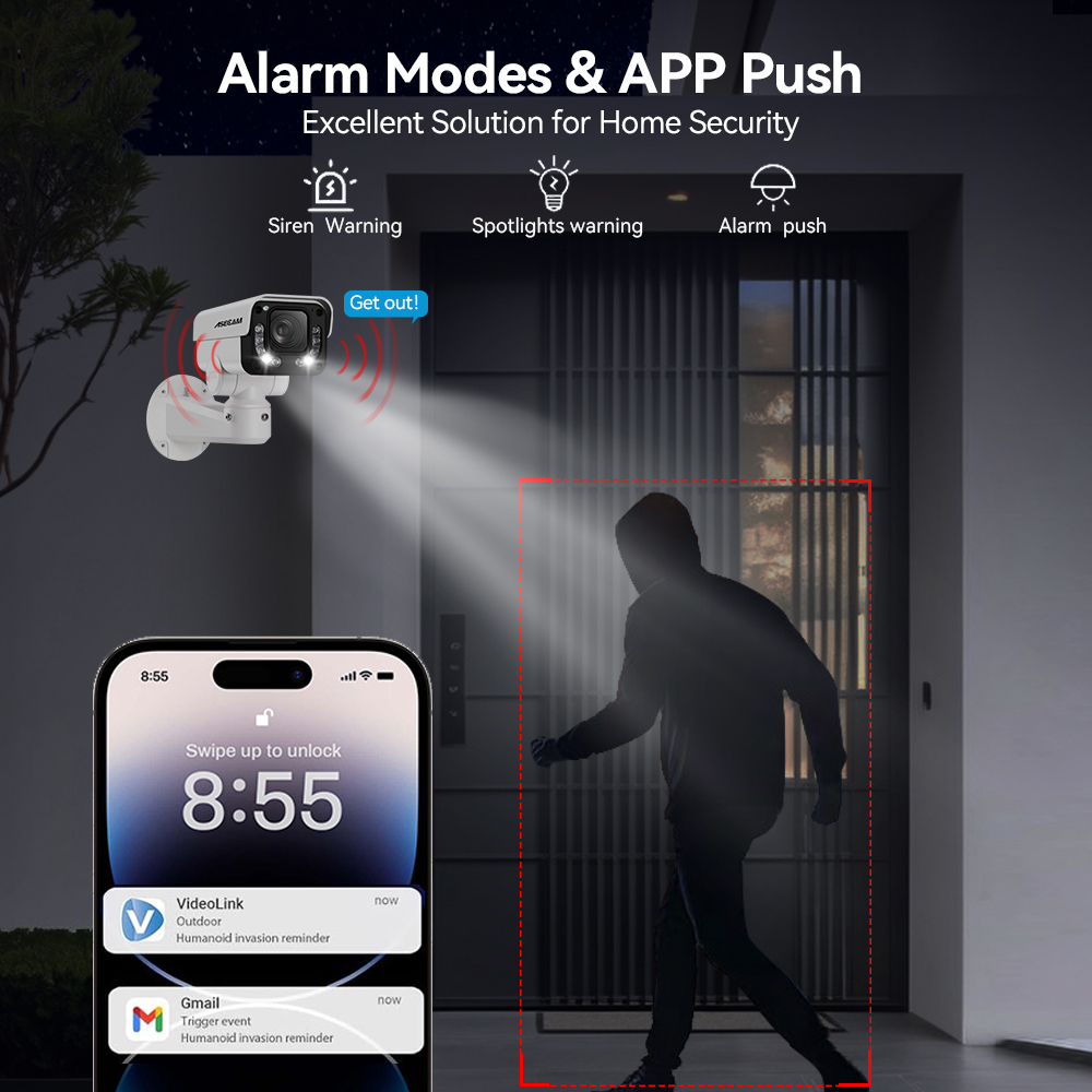 ASECAM 4K 8MP IP กล้อง PTZ 30X - Home Security Hikvision บทวิจารณ์และราคา