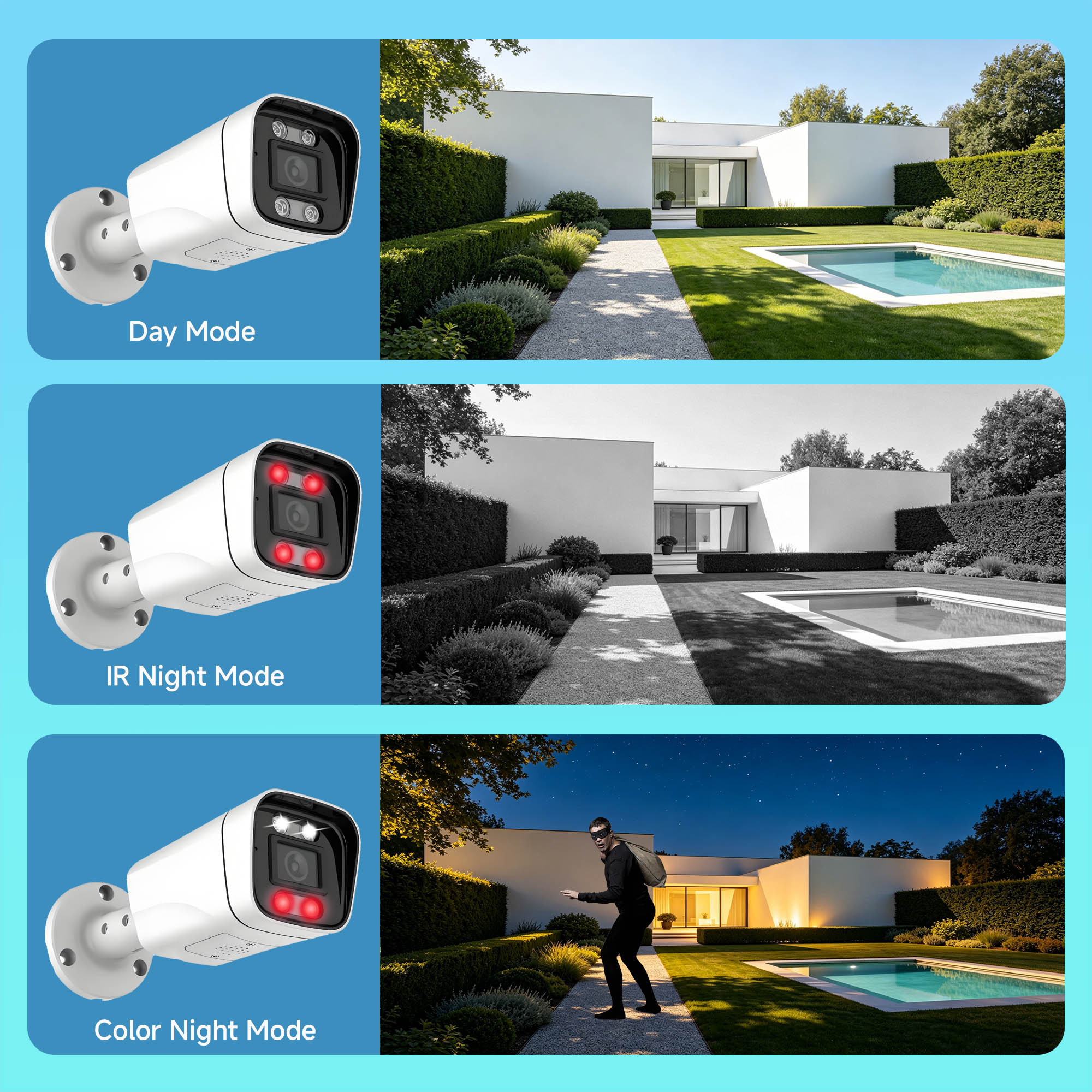 ระบบกล้องวงจรปิด BFMore 8MP 4K - Home Security Nvr บทวิจารณ์และราคา