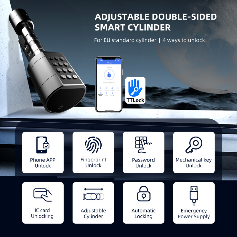 สมาร์ทล็อคประตูทรงกระบอกยูโร t - Home Security Brand บทวิจารณ์และราคา
