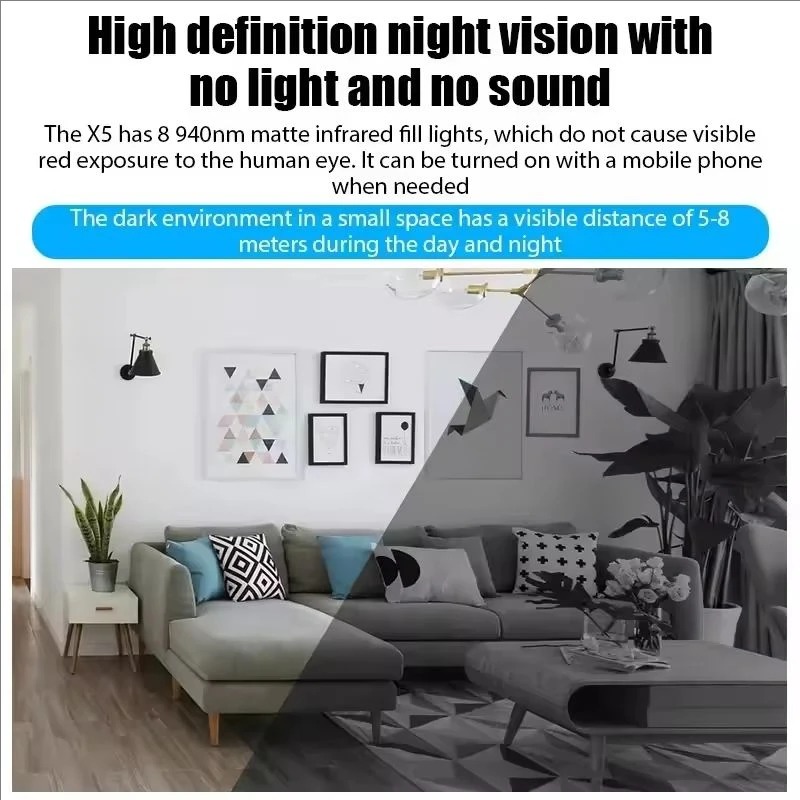 กล้องมินิ X5 ไร้สาย 1080P กล้อ - Home Security Lidar บทวิจารณ์และราคา