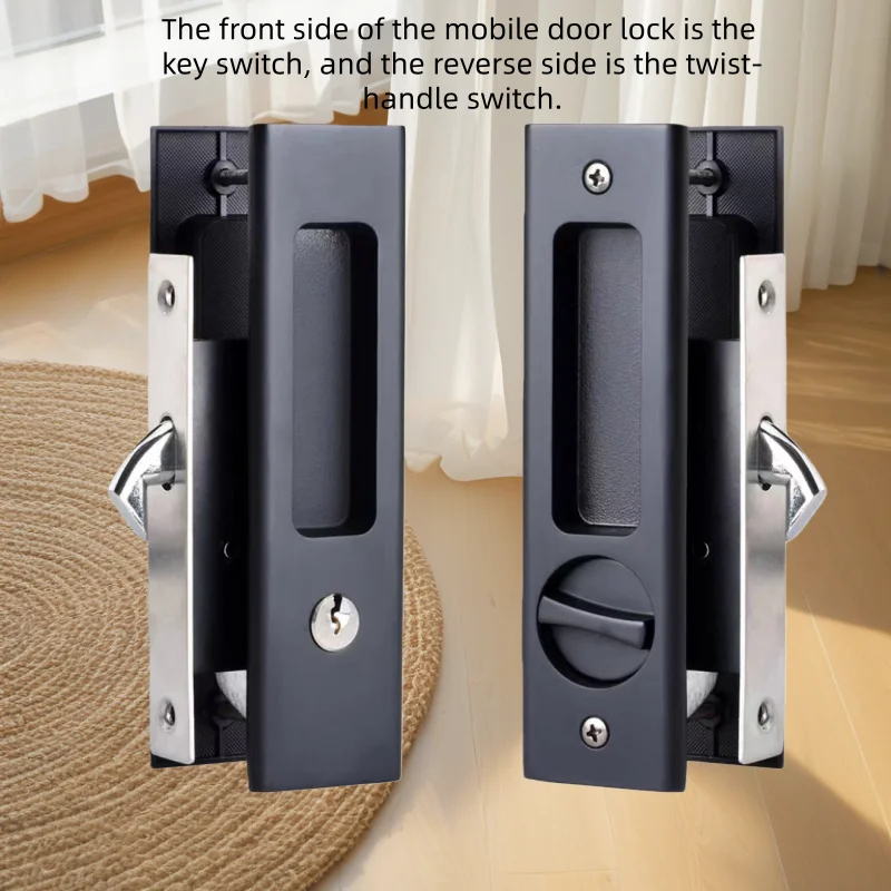 ตัวล็อคประตูบานเลื่อนสีดำแบบหน - Home Security For Doors บทวิจารณ์และราคา